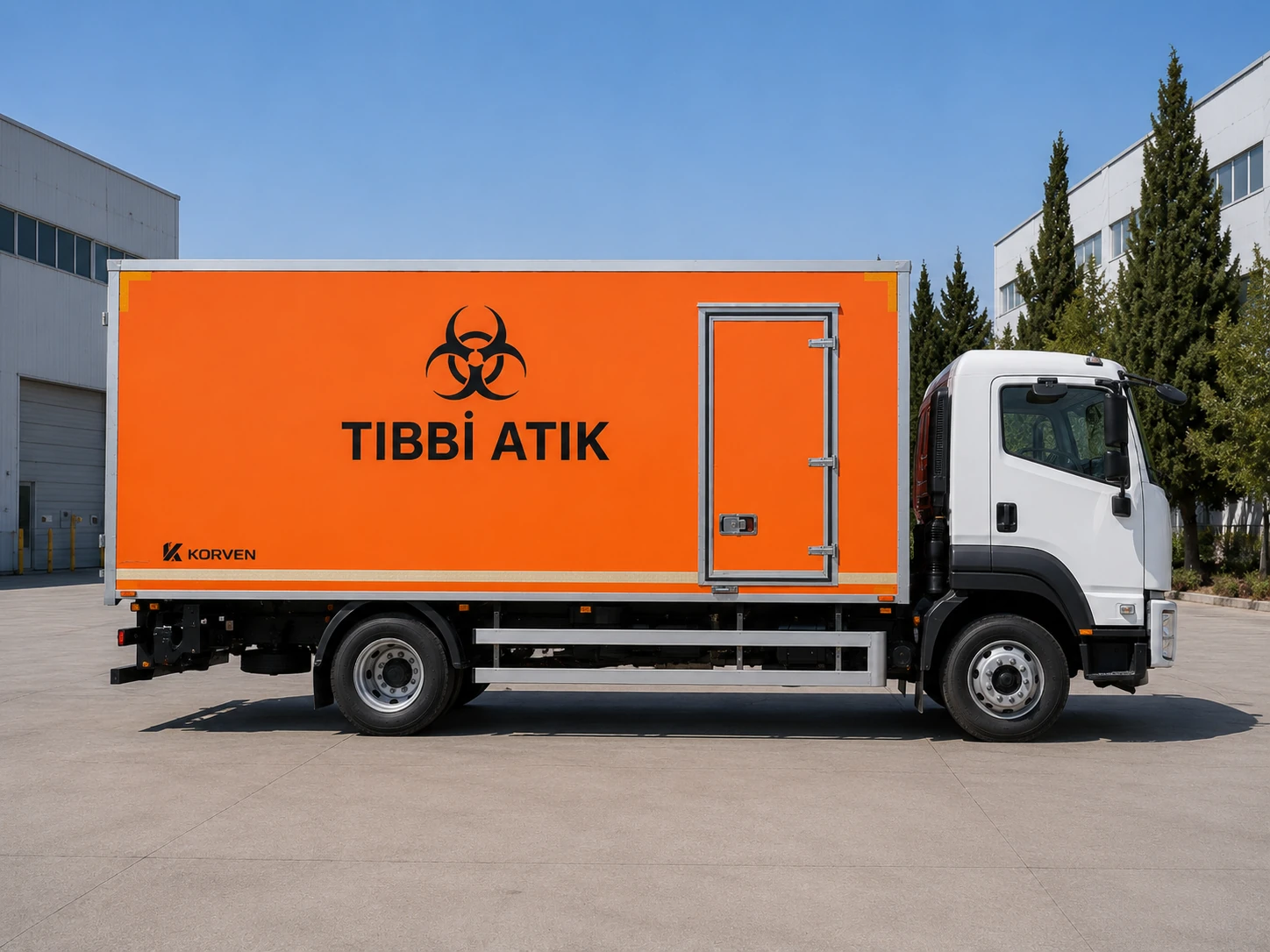 Medical-waste transport body side view