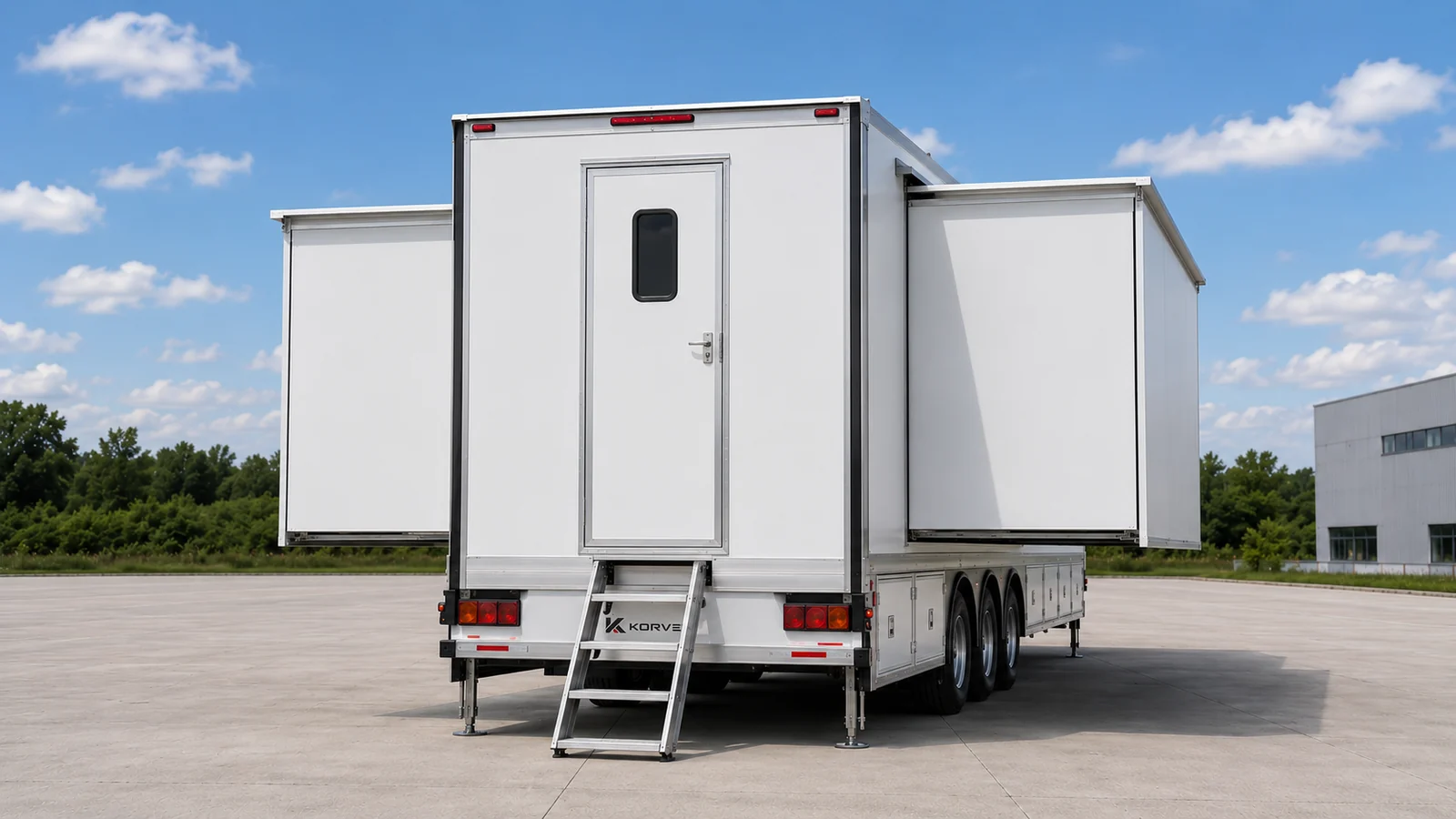 Representative expandable trailer concept by KORVEN